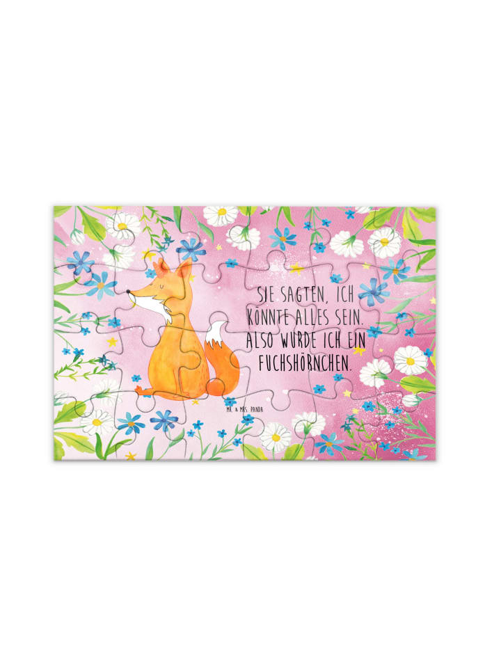 

Mr. & Mrs. Panda Головоломка «Единорог Лиса» с надписью пастельно-красного цвета