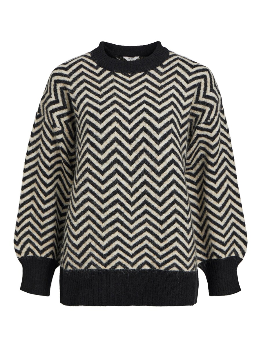 

Тонкий вязаный свитер OBJECT Sweater Lucia, черный