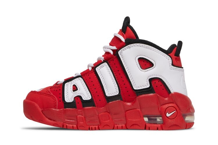 Кроссовки Nike Air More Uptempo QS PS 'University Red', красный — фото 3