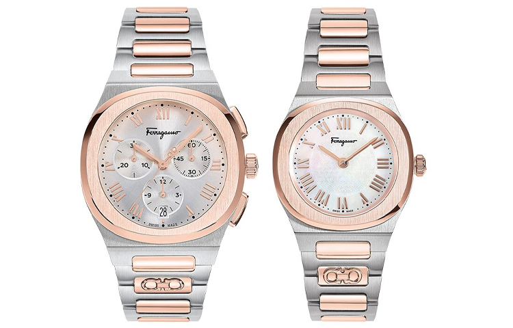 

Ferragamo Часы Wrist Watch Quartz Movement Stainless Steel Watchband Mother of Pearl Color Watch Dial Unisex, Mother-of-Pearl Color