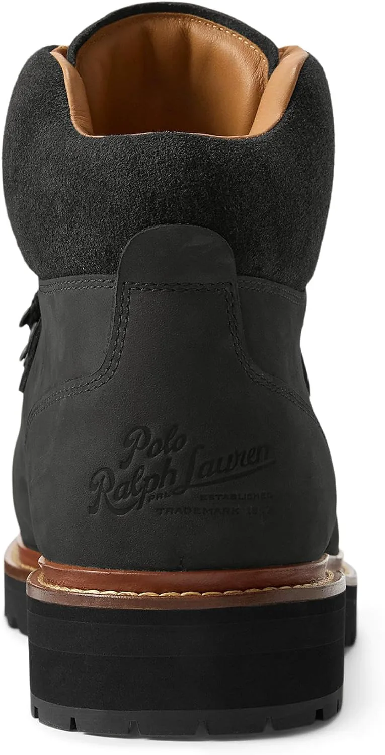 Мужские кожаные походные ботинки POLO RALPH LAUREN Alpine, черный — фото 3