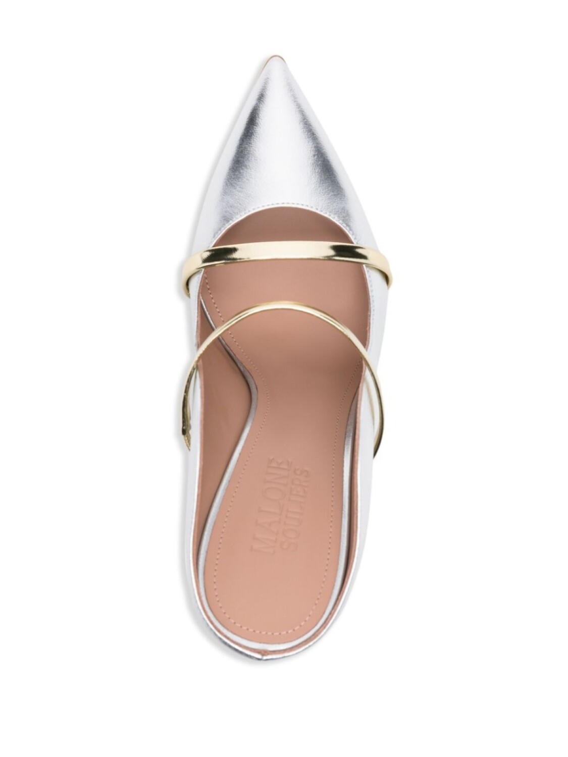 Туфли-лодочки Malone Souliers Maureen 100 мм, серебряный — фото 4