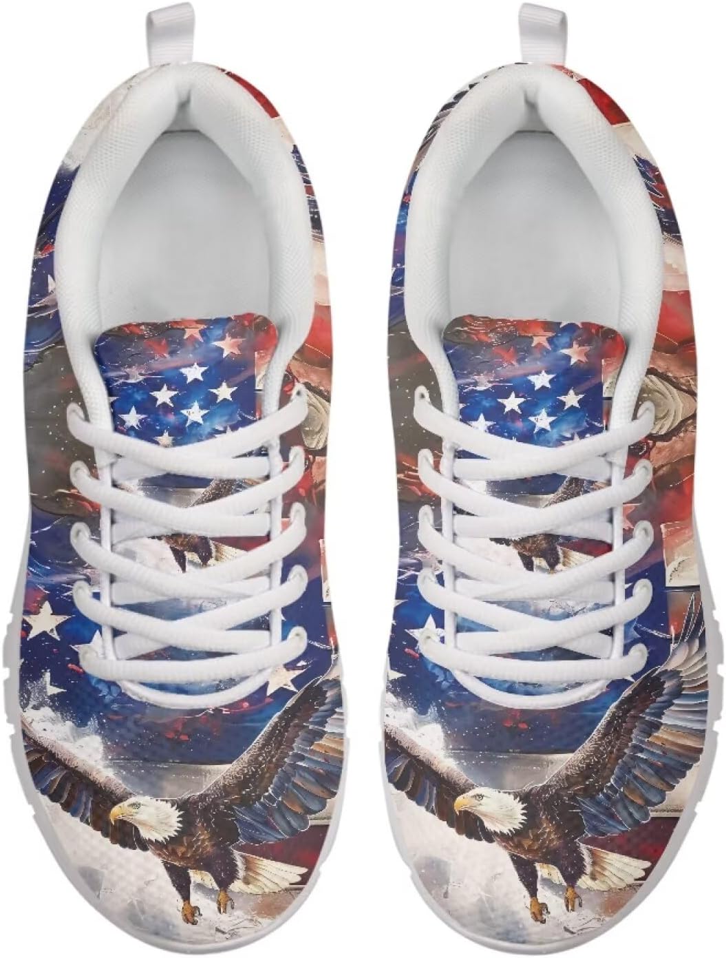

Кроссовки Belidome для ходьбы и бега для женщин и мужчин, легкие, дышащие, с противоскользящей подошвой для повседневной носки и тренировок, Usa Flag Eagle