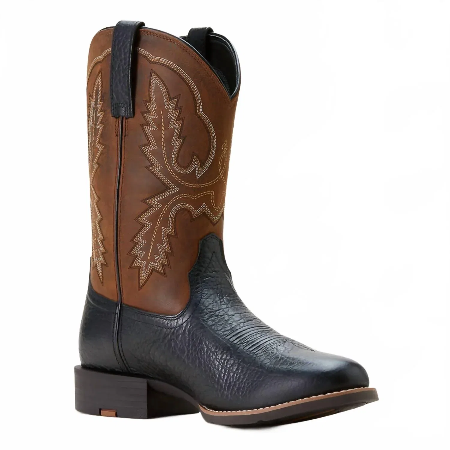 ARIAT Мужские спортивные ковбойские сапоги Stratten - широкие, черный цвет Adobe|Weathered Chestnut