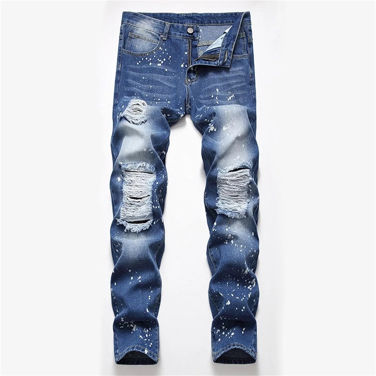 Джинсы, Slim Fit, Синий — фото 2
