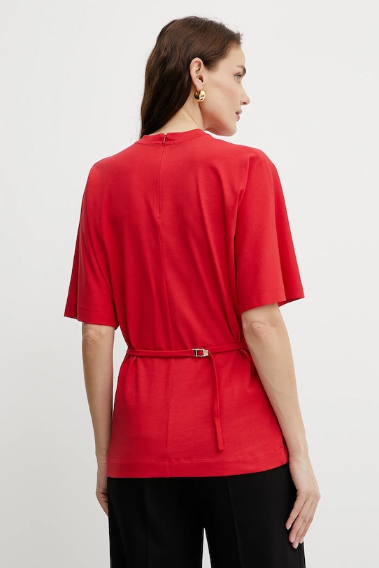

Хлопковая футболка Pinko, красный