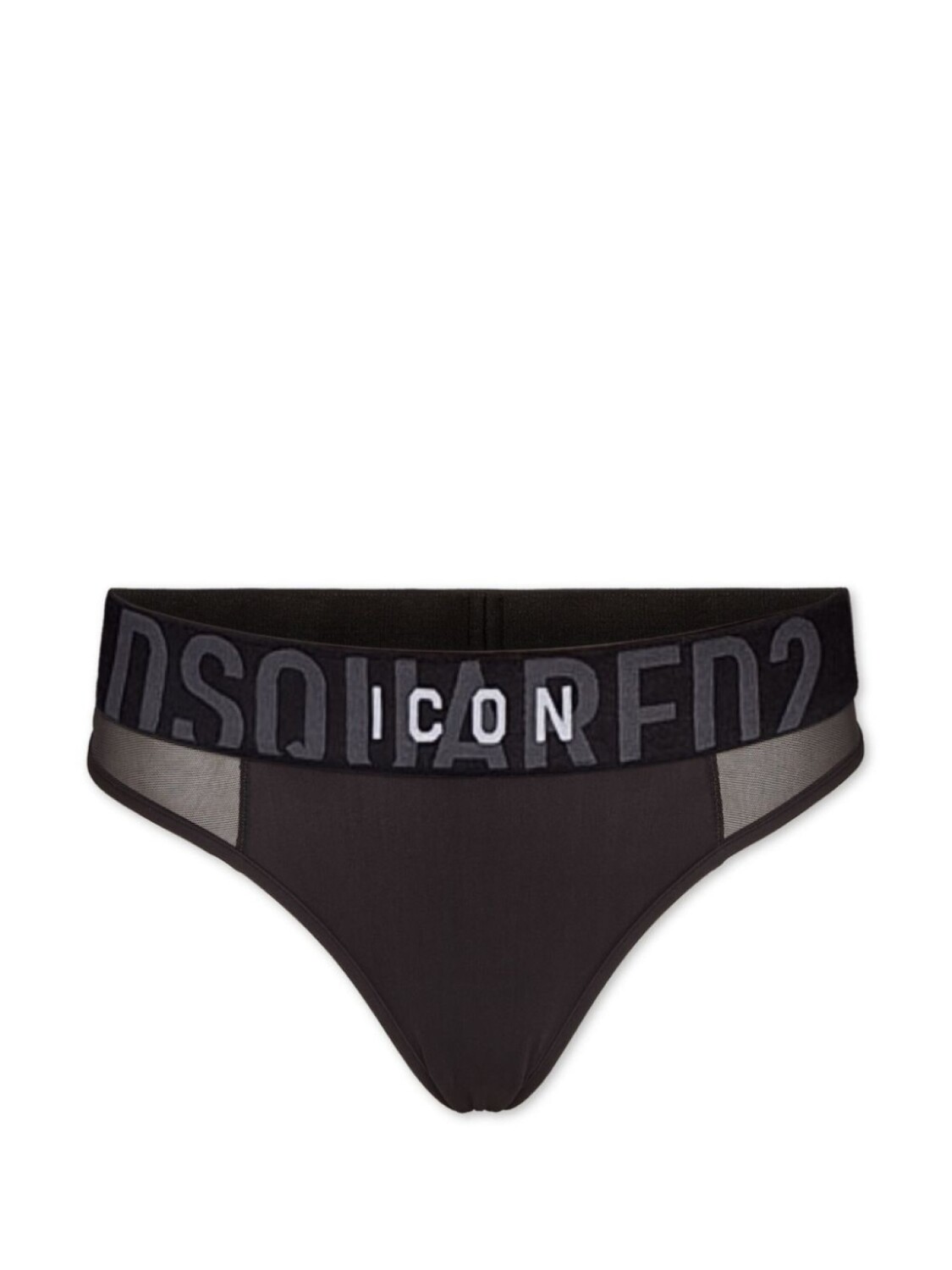 

Dsquared2 трусы-стринги Icon с сетчатыми вставками, черный