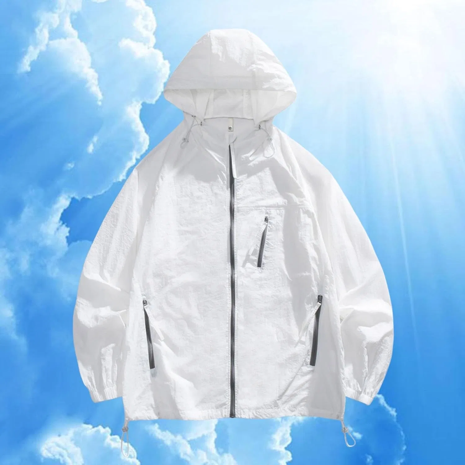 Ветровка мужская, Polyester, белый — фото 3