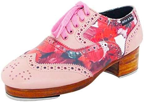 

Кларнетные туфли Miller Ben; Triple Threat; профессиональные степовые туфли Baby Pink Springtime Royal Miller & Ben