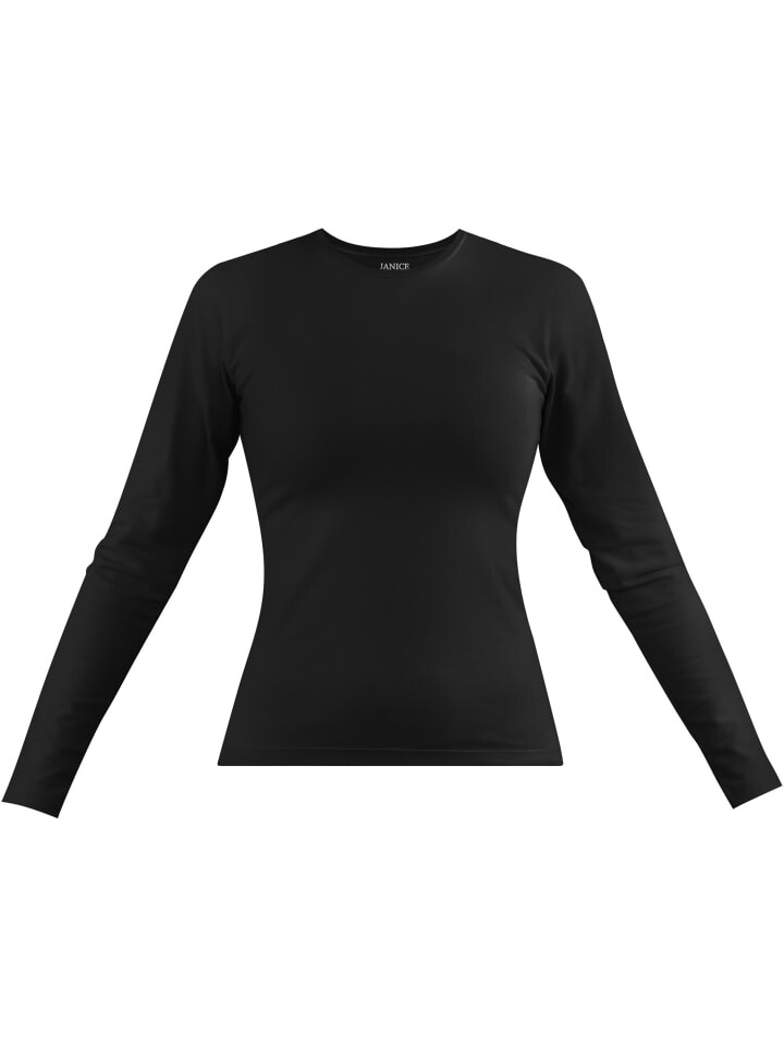 

Лонгслив Janice Damen Langarmshirt hochgeschlossen Niska, черный