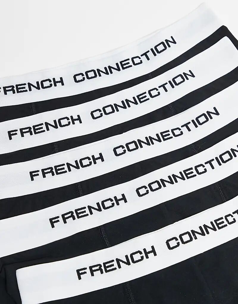 

Упаковка из 5 пар боксеров-стрейч из хлопка French Connection белого цвета