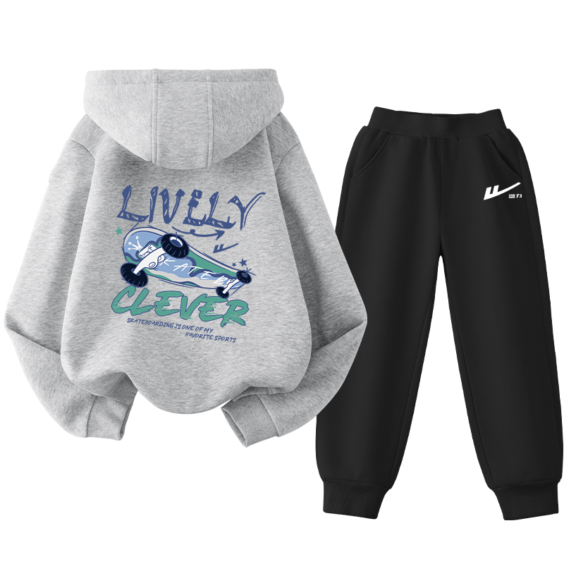 

Повседневная спортивная одежда для подростков WARRIOR, серый/черный/белый