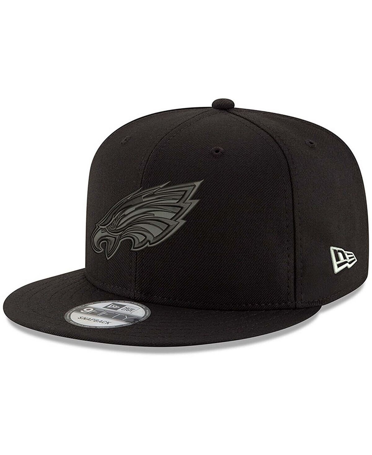 

Мужская черная регулируемая кепка Philadelphia Eagles Black On Black 9Fifty New Era