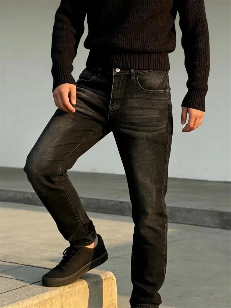 Джинсы черные Urban Style Denim Pants, G03hei — фото 2