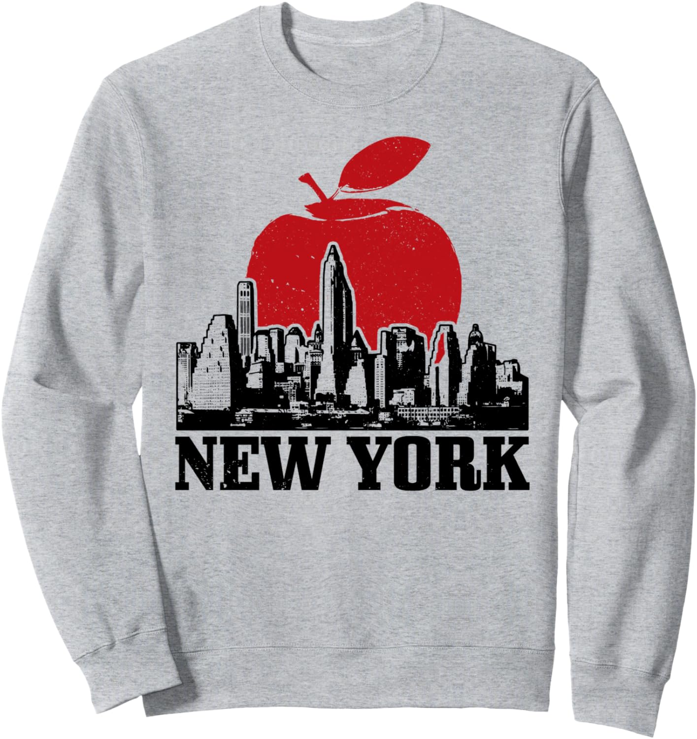 

Панорама Нью-Йорка, Большое Яблоко, Нью-Йорк, Манхэттен, сувенирная толстовка We Love Ny - New York City Nyc Apparel Co., серый