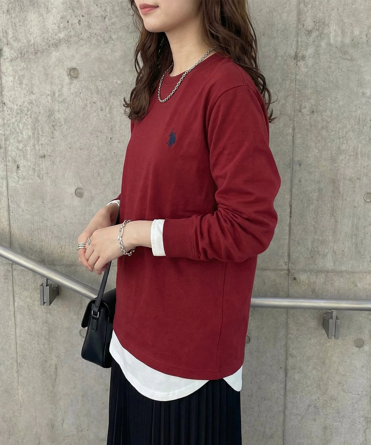 Футболка с длинным рукавом US POLO ASSN./Classic Pony с логотипом One-Point U.S. Polo Assn., WIN