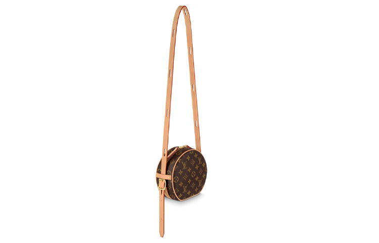 LOUIS VUITTON Сумка через плечо Cow Leather Canvas, маленькая, женская, коричневая — фото 3