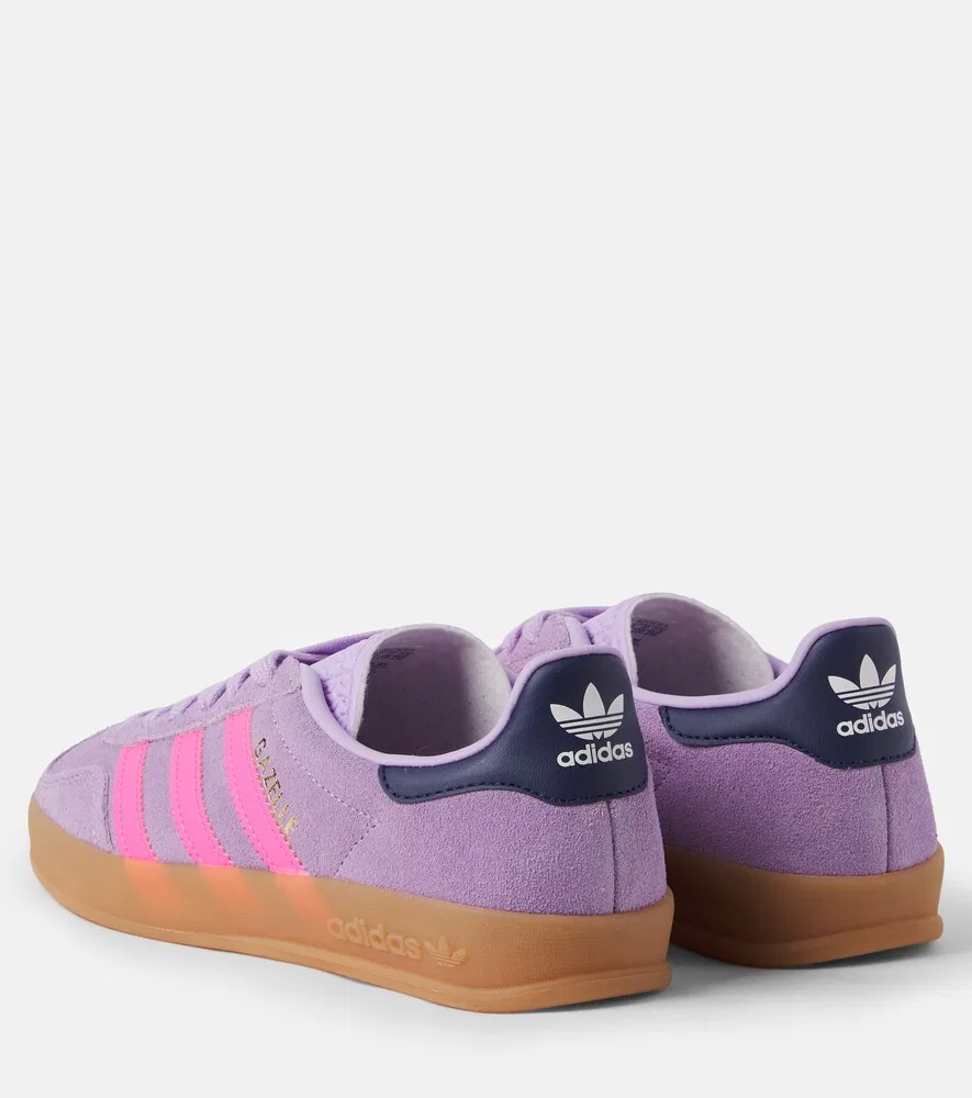 Замшевые кроссовки Gazelle Indoor Adidas Originals Kids, фиолетовый — фото 2