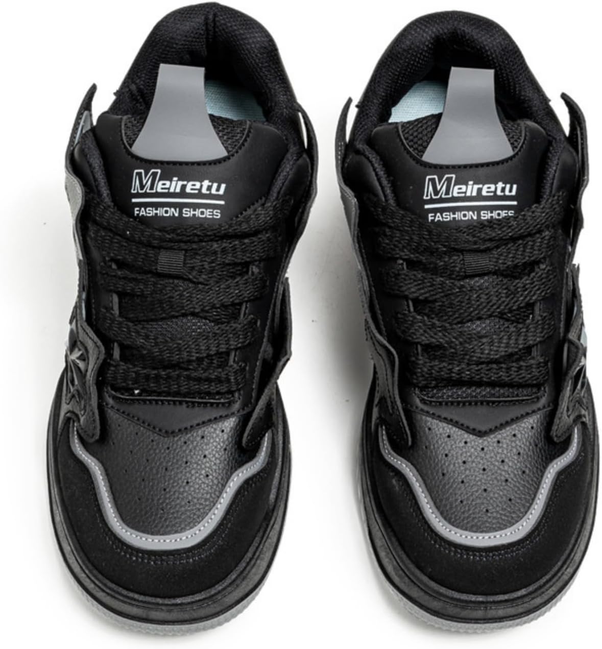 

Мужские спортивные кроссовки на платформе, баскетбольные кроссовки, противоскользящие, стильные, с высококачественной цветовой гаммой, удобные, подходят для скейтбординга, ежедневных прогулок и бега Kpdwfms, черный