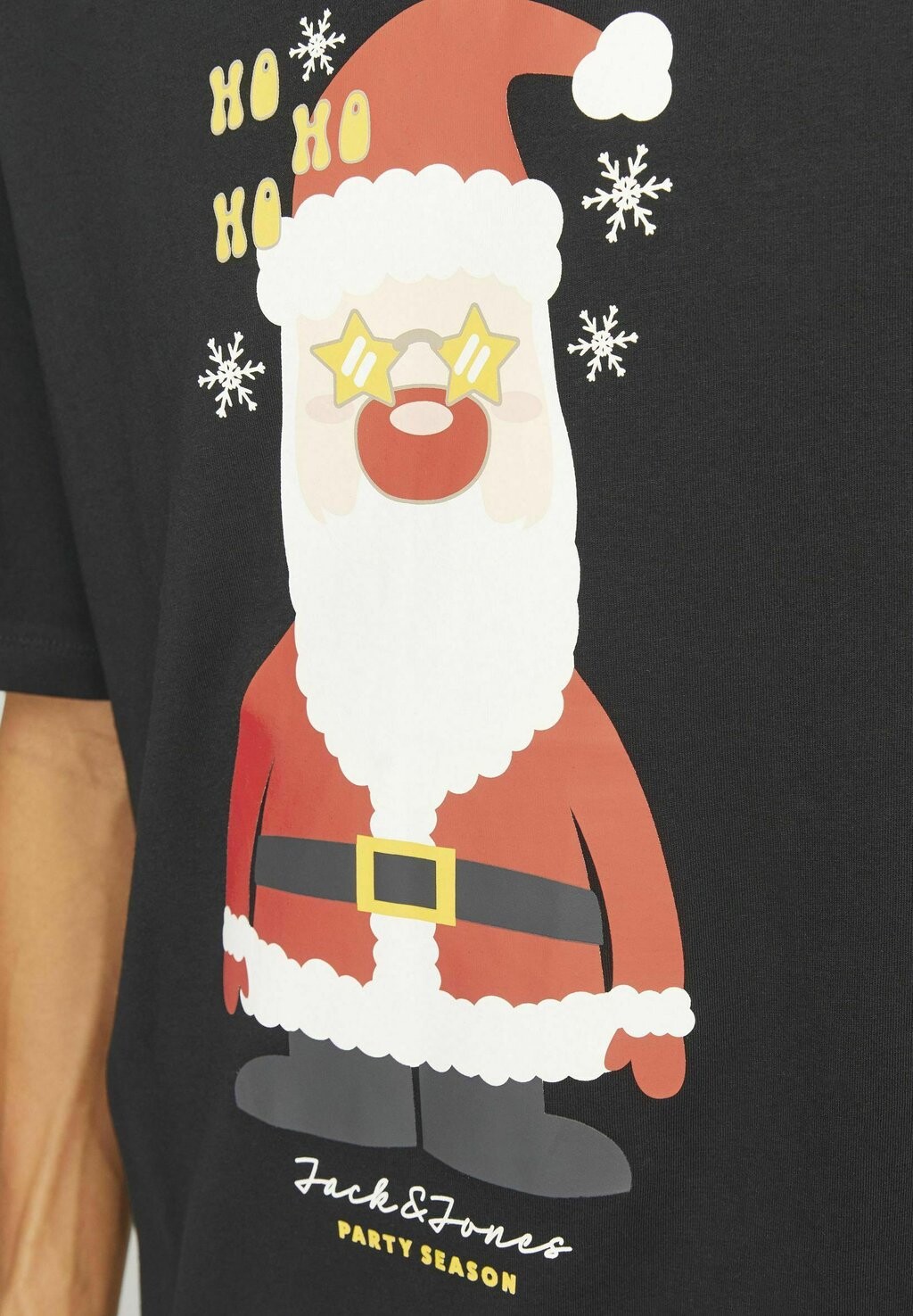 

Футболка с принтом X-MAS RUNDHALS Jack & Jones, черный