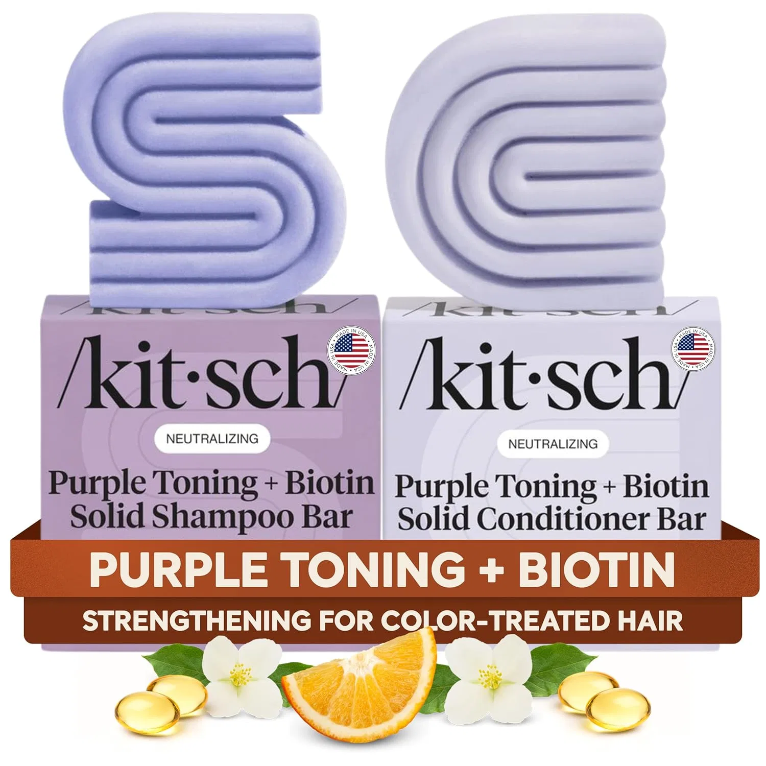 Твердый шампунь и кондиционер «Purple» от Kitsch