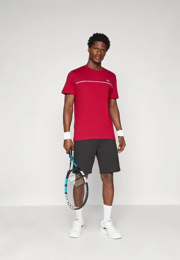 Футболка с принтом в виде ленты Lacoste Sport, Bordeaux — фото 2