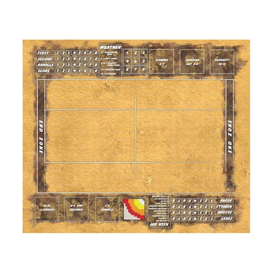 

39 x 34 дюйма — песчаная пустыня (резина), Blood Bowl Playmats - Assorted (Lukas Schmidt)