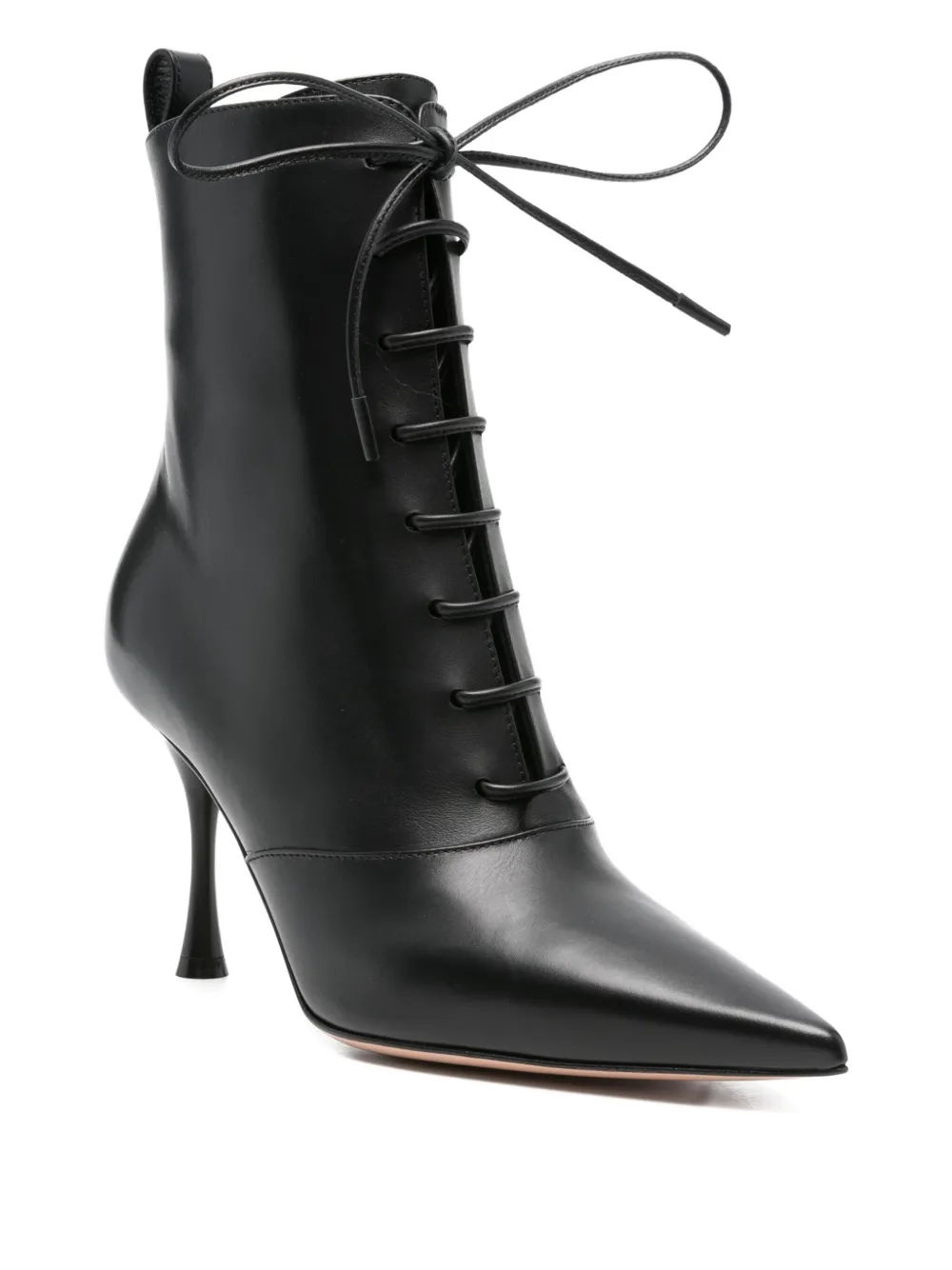 Ботильоны с заостренным носком на шнуровке Gianvito Rossi, черный — фото 2