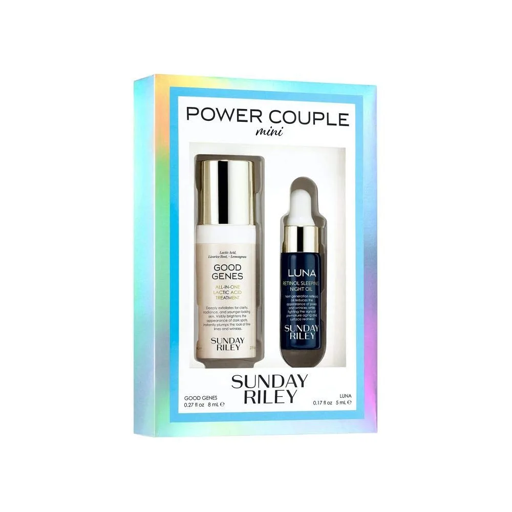 Мини-дорожный набор Sunday Riley Power Couple, 0,4 жидких унции.