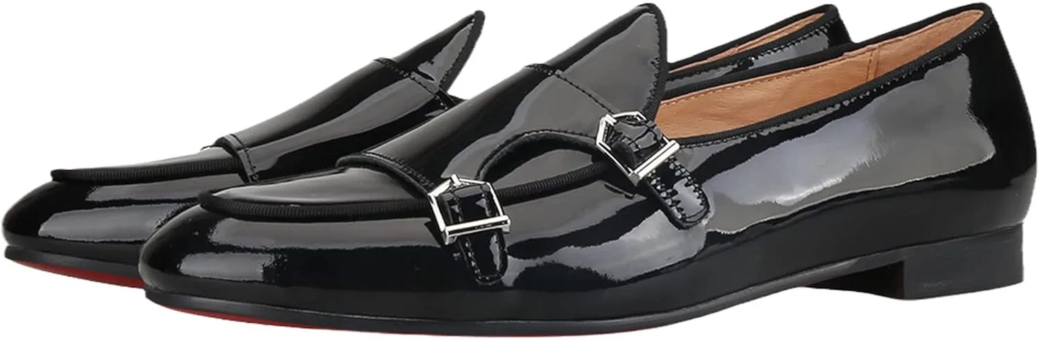 Лоферы кожаные Монах, Black Merlutti