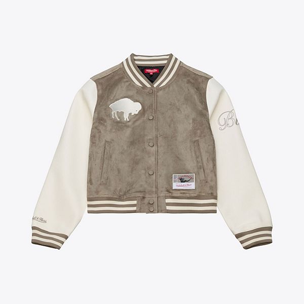 

Женская куртка-варенка Buffalo Bills цвета загара на молнии Mitchell & Ness