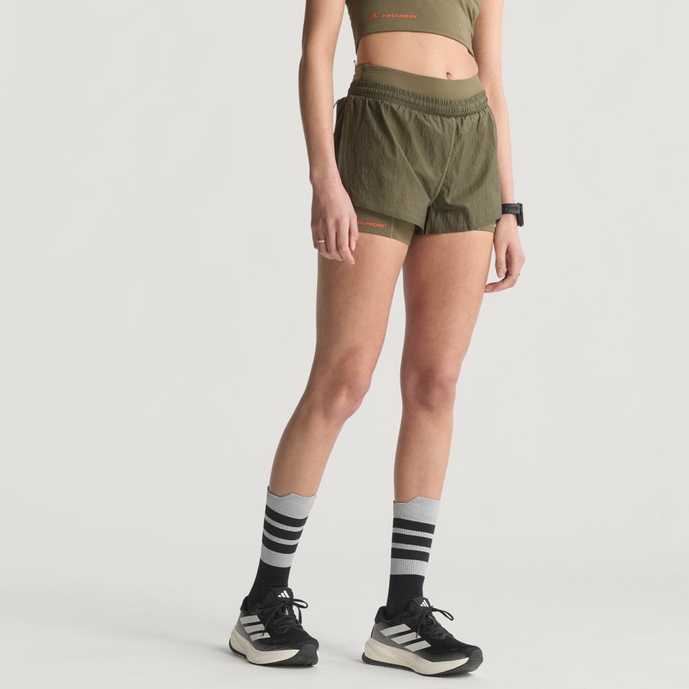 

Спортивные шорты Adidas Adi365 H.Koumori Running 2-In-1 Shorts, цвет Olive Strata