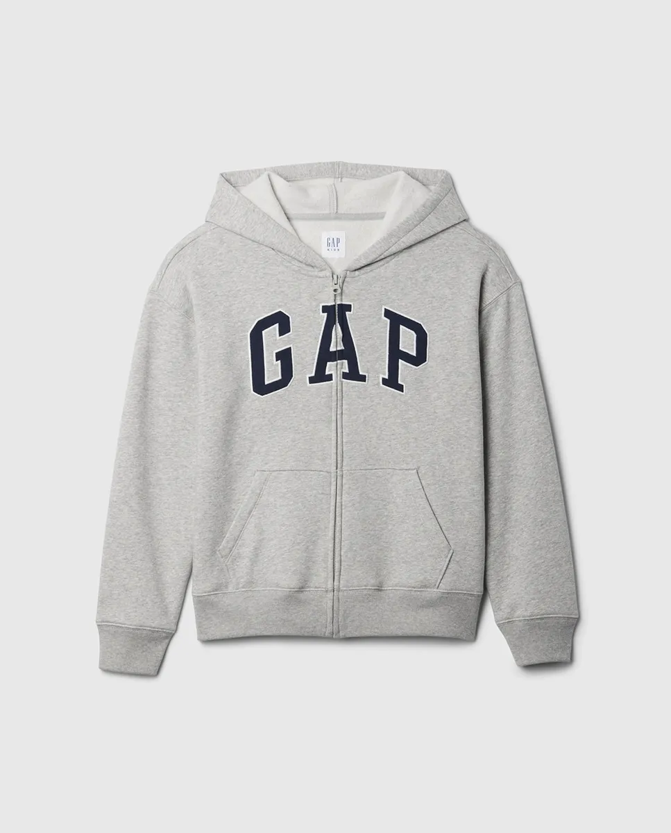 

Детская толстовка с капюшоном и застежкой-молнией Gap, серый