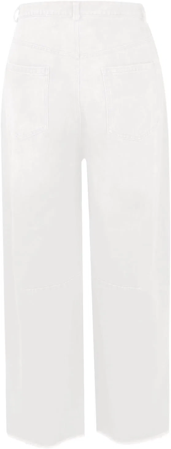 Джинсы Barrel Wide Leg, белый — фото 4