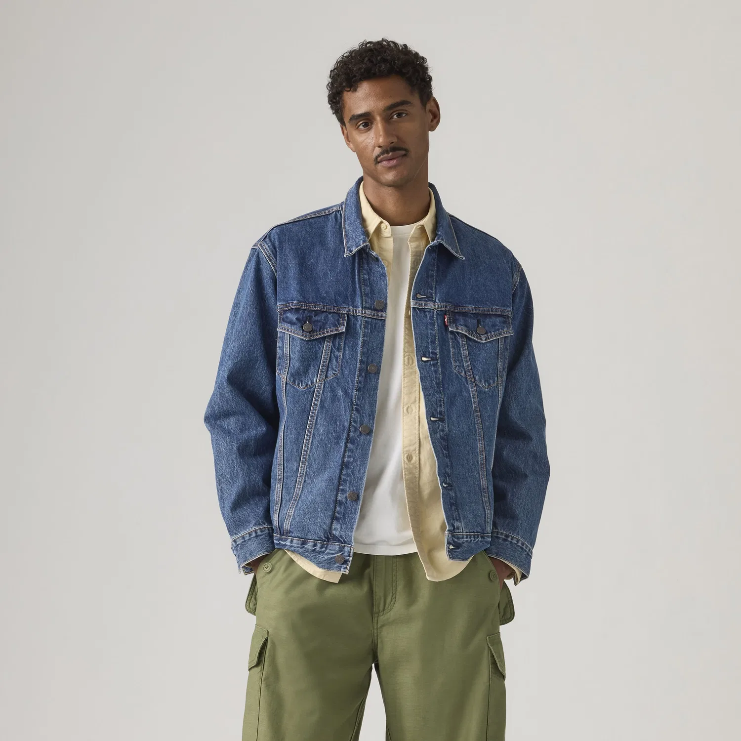 Куртка-тракер свободного кроя Levi's, Dark Wash — фото 3