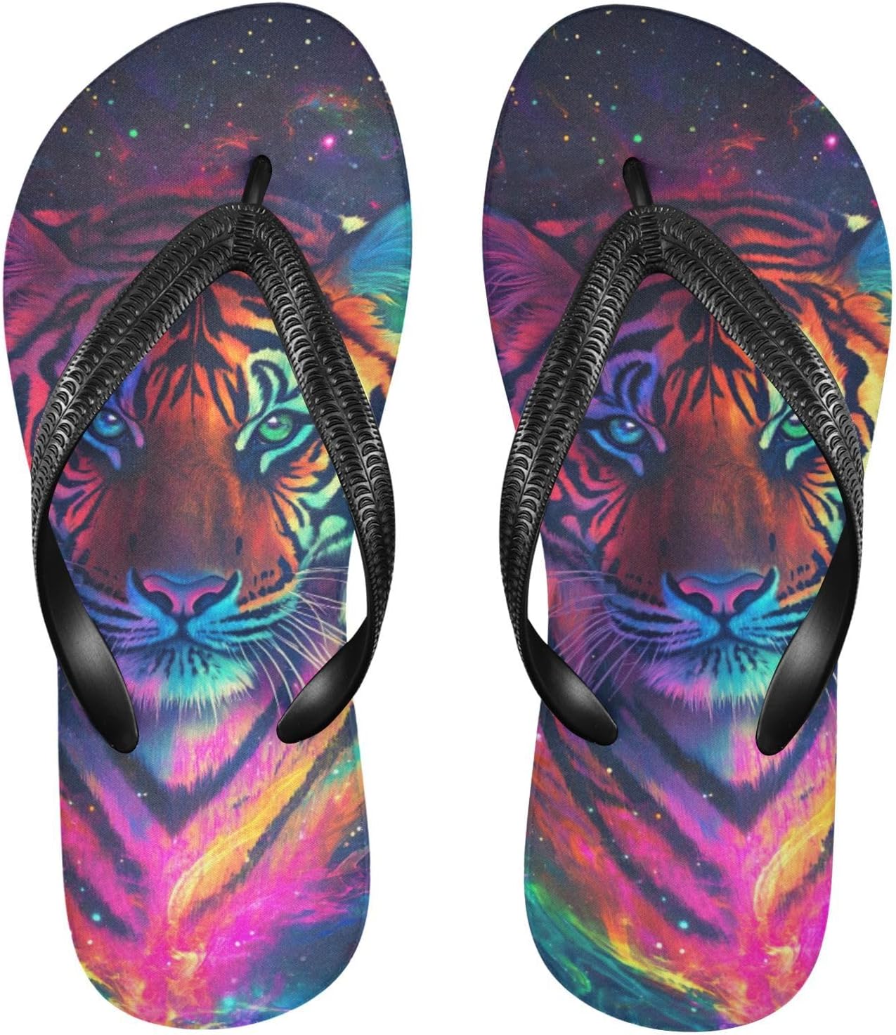 

Пляжные летние повседневные сандалии Tiger Galaxy Flip Flop для женщин и мужчин, шлепанцы для душа 20858772 Kfbe