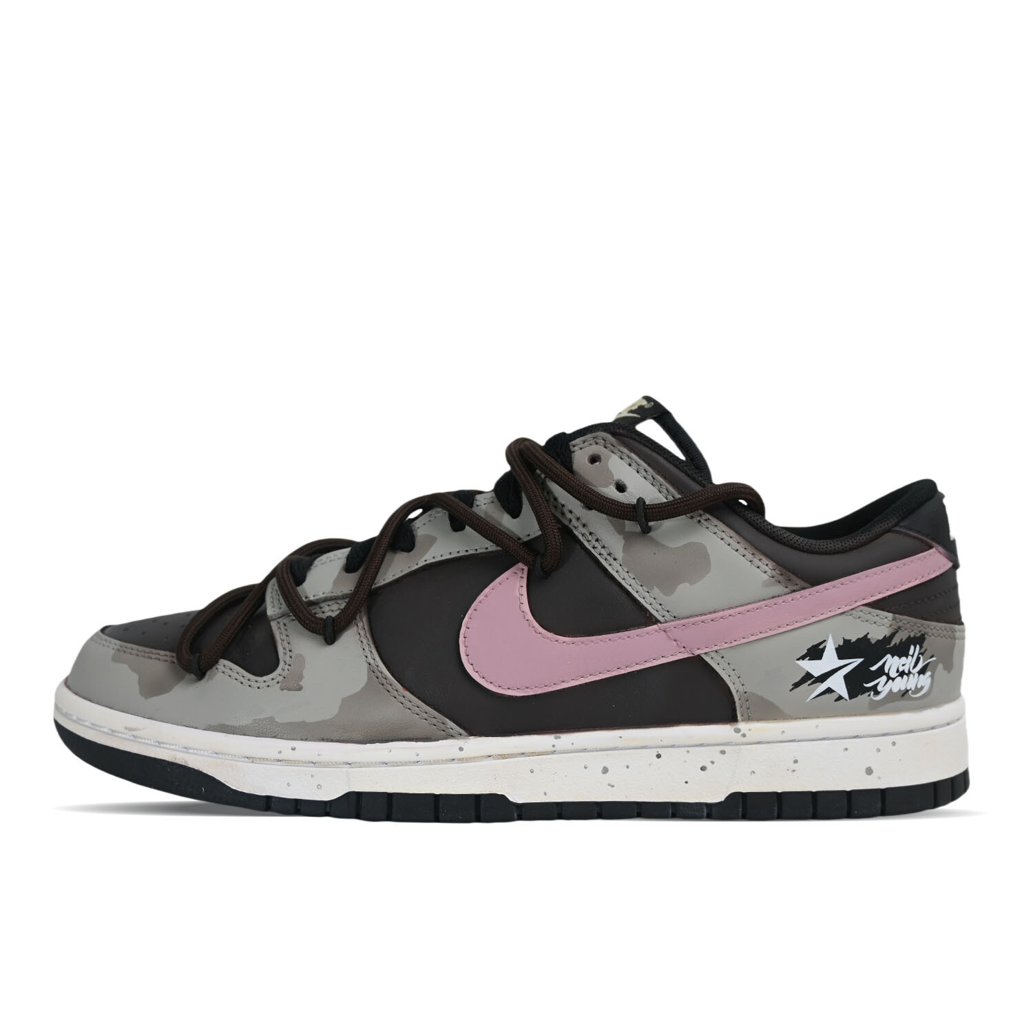 

Кроссовки Nike Dunk Skateboarding Shoes Men Low-top Black/pink, черный