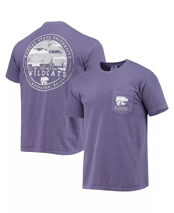 

Мужская фиолетовая футболка Kansas State Wildcats Circle Campus Scene Image One