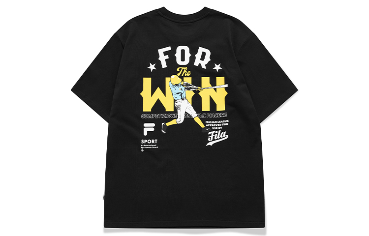 

FILA FUSION Футболка мужская угольно-черная Pitch Black, Черный, FILA FUSION Футболка мужская угольно-черная Pitch Black