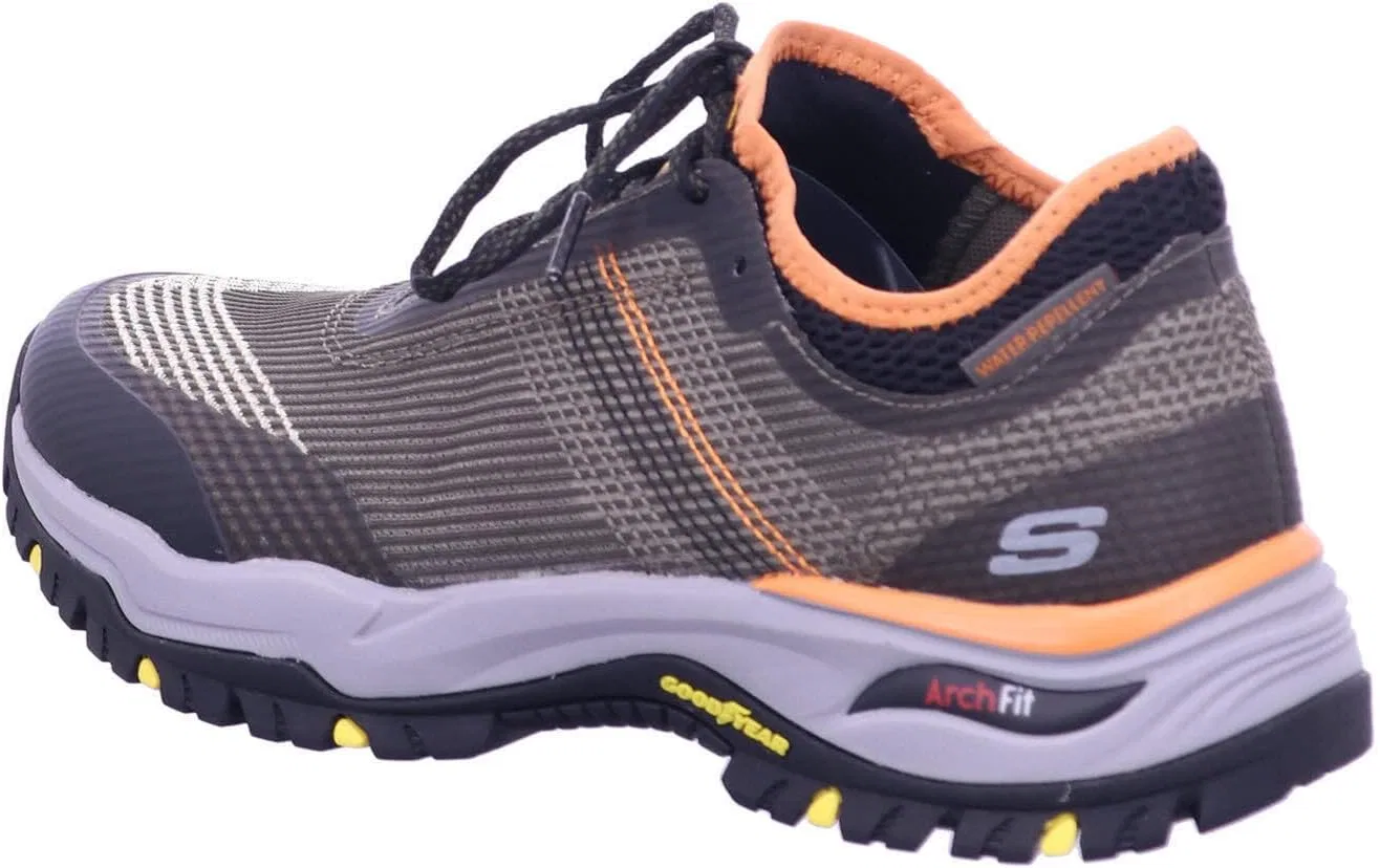 Мужские прогулочные кроссовки Skechers Dawson Mahone с фиксацией свода стопы, Olive Mesh — фото 3