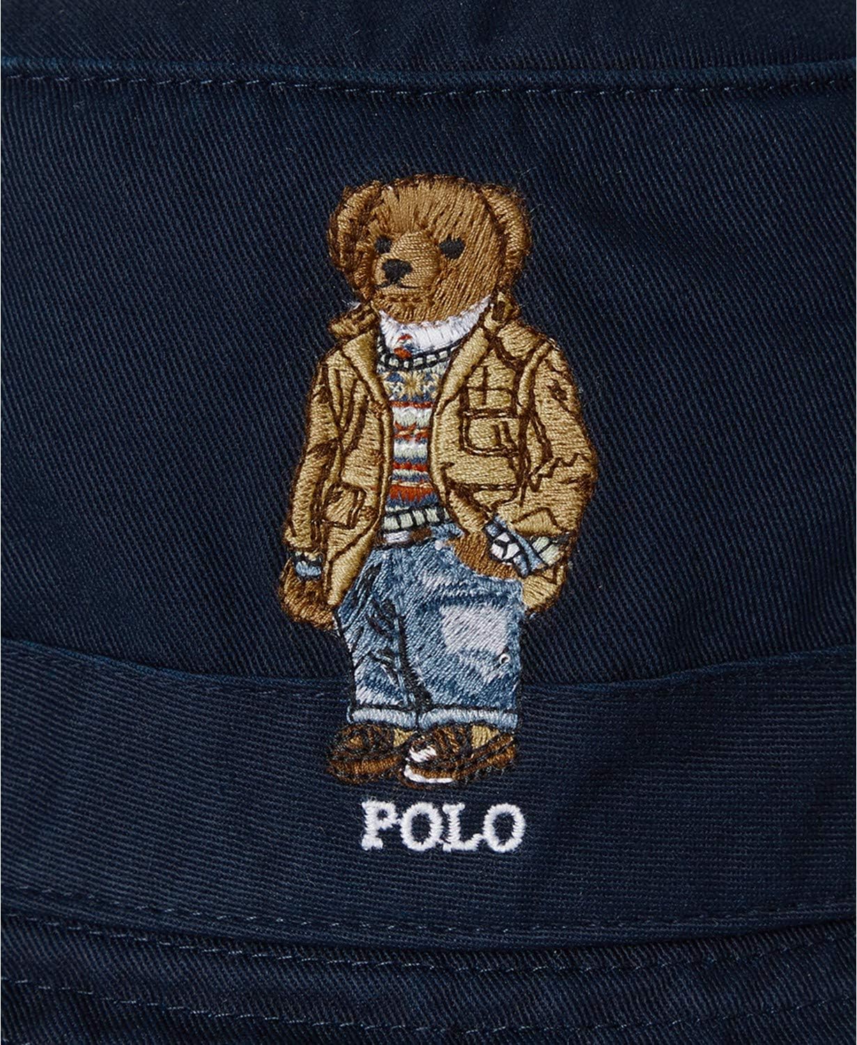 Polo Ralph Lauren мужская вельветовая шляпа-ведро с медвежонком Polo, Aviator Navy(9002) — фото 3