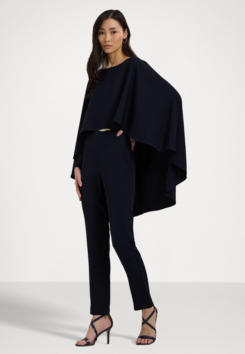 

Комбинезон BELTED CAPE GEORGETTE JUMPSUIT Ralph Lauren, синий