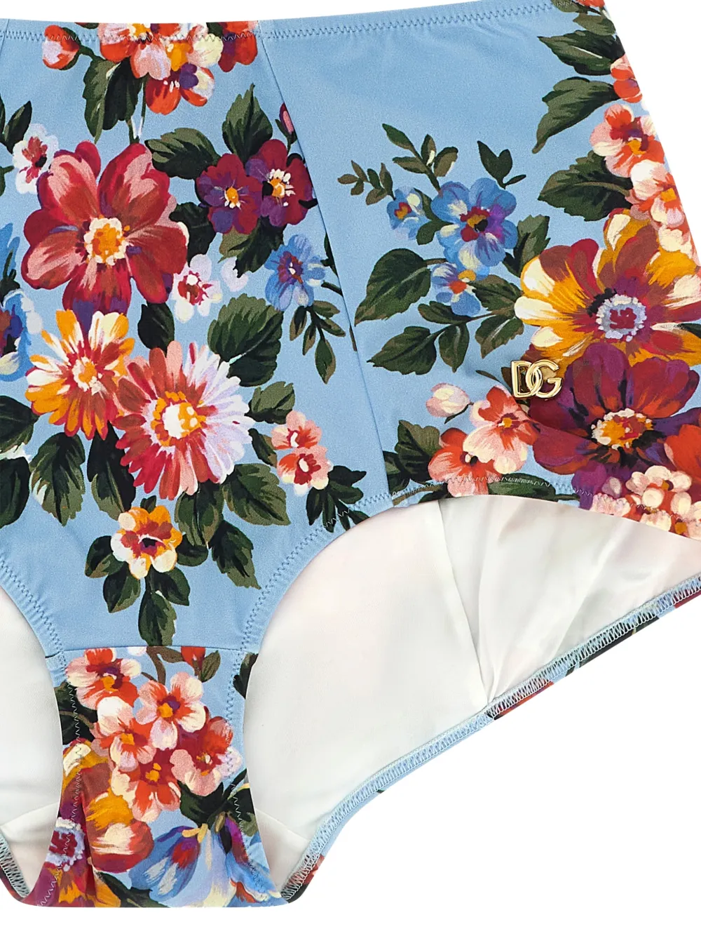 Комплект бикини с цветочным принтом Dolce & Gabbana, синий — фото 3