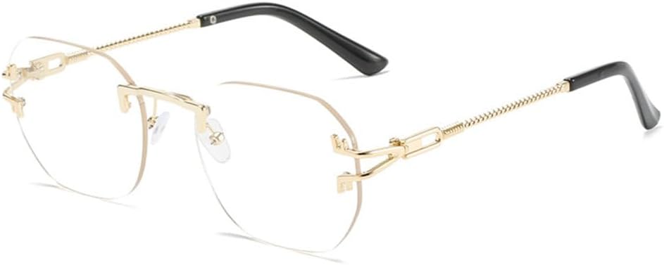 

Солнцезащитные очки MUTYNE квадратной формы без оправы с зажимом для женщин, в стиле ретро, ​​винтаж, модные солнцезащитные очки для женщин и мужчин, золотистый сплав, Gold White