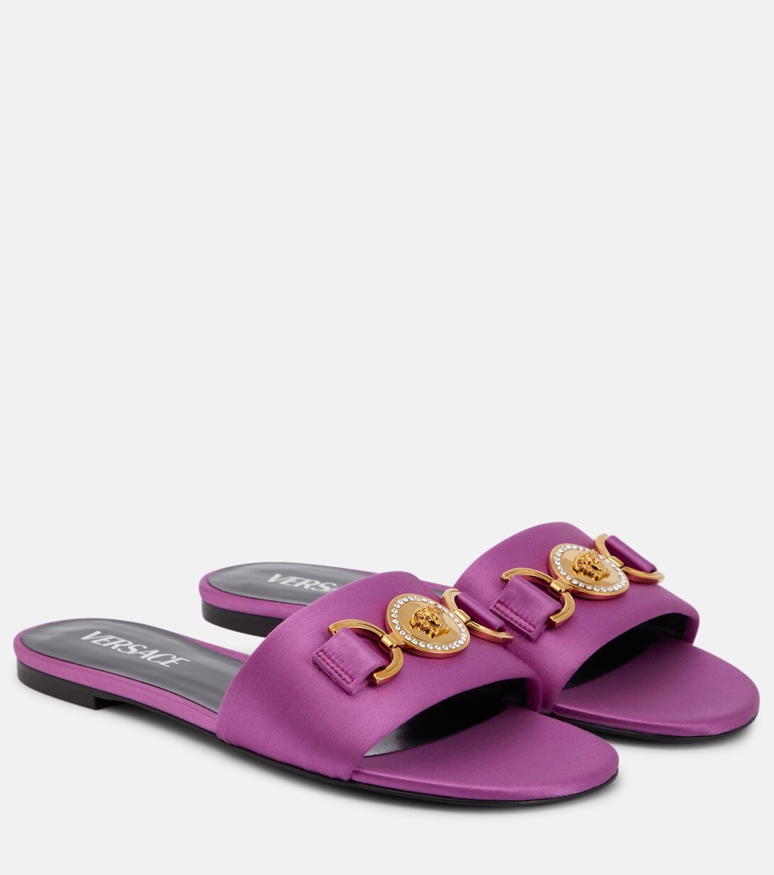 Атласные шлепанцы Medusa '95 Versace, фиолетовый