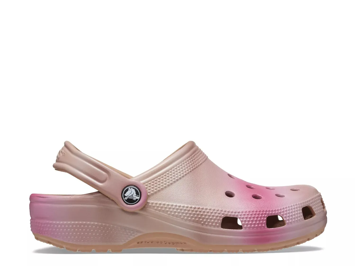 Сабо Crocs Classic, бежевый/розовый — фото 2