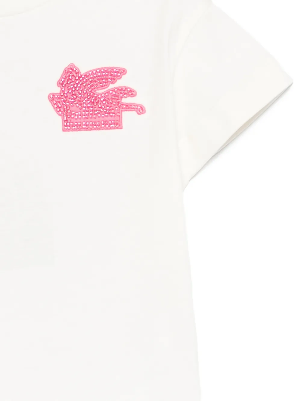 Футболка с украшением в виде логотипа Etro Kids, белый — фото 3