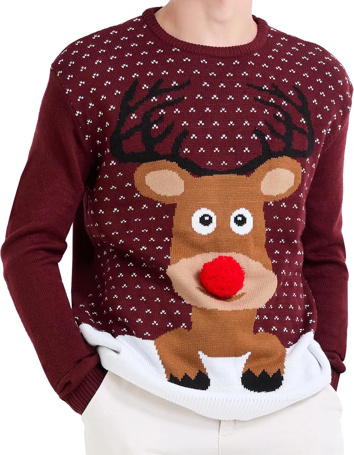 

Свитер мужской с оленями и снежинками *daisysboutique*