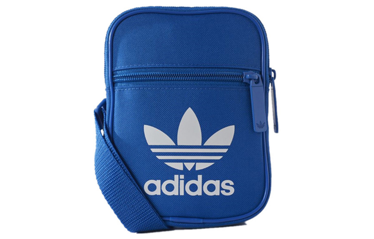 

Маленькая квадратная сумка из ткани через плечо унисекс синий Adidas Originals