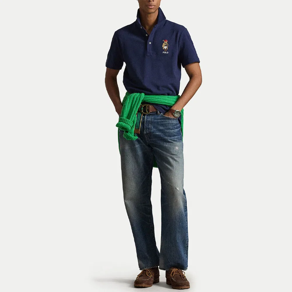 Поло с вышитым медведем Polo Ralph Lauren, Dark Blue — фото 4